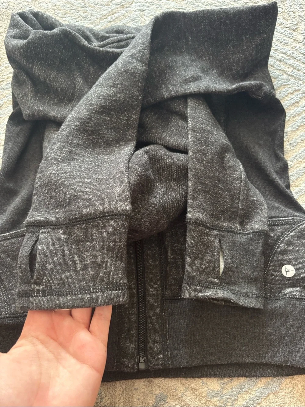 Kids' Charcoal Hooded Zip Sweatshirt - Unbranded